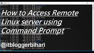 How to Access Remote Linux server using windows Command Prompt