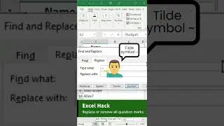 Excel hack to replace or remove all question marks in one click
