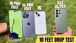 iPhone 15 Pro Max vs 14 Pro Max vs iPhone 15 vs Samsung S23 Ultra Drop Test | iPhone 16 Pro Max