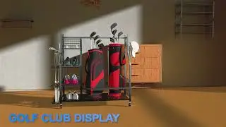 Easy to install and move, golf bag storage from mythinglogic.