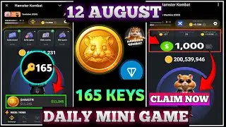 Master Key Puzzle 14 August🔑|Hamster Key Unlock|Hamster Kombat Mini game 14 August|Cipher Code Today