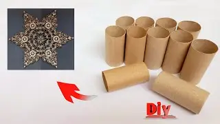 An incredible idea for room decoration with toilet paper rolls - recycling idea