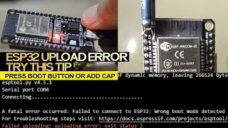 Fix ESP32 A fatal error occurred Failed to connect to ESP32 Wrong boot mode solusi sederhana