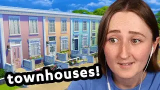 building pastel townhouses in the sims! (Streamed 10/2/23)