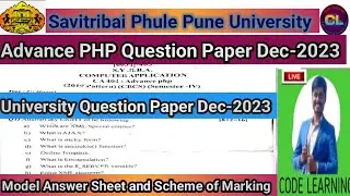 Advance PHP University Question Paper Dec-2023 |adv PHP Que Paper |Advance PHP  |Adv PHP |PHP