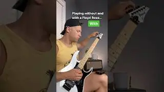 With and without a Floyd Rose #guitarhumor #theaxeguitarchannel #floydrose