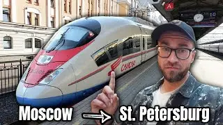 RIDING THE SAPSAN BULLET TRAIN | Moscow - Saint Petersburg