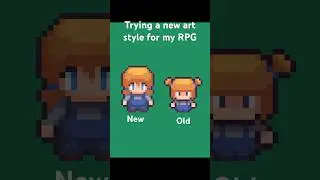 Trying a new art style for my Godot RPG | short dev log