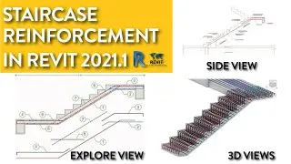 Revit Structure - 3D Rebar Staircase Reinforcement in Revit