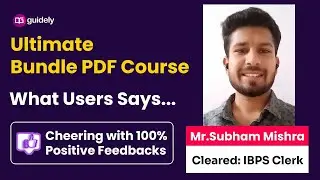 What Users Says | Guidely Bundle PDF Course | Mr. Subham Mishra | Cleared IBPS Clerk