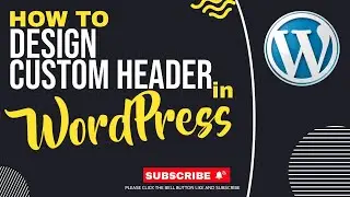 how to create header in WordPress Elementor Tutorial