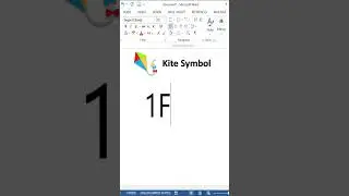 🪁 Kite Symbol In MS Word #kite #symbol #shorts