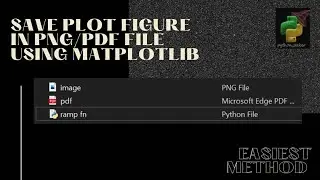 How to save plot as png/pdf file using matplotlib in python? 