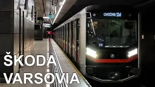 🇵🇱 Warsaw Metro - Skoda Varsovia - New Futuristic Train Discovery (2023) (4K)