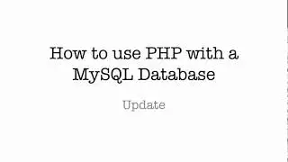 Updating Existing Records in a MySQL Database