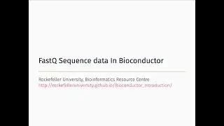 FastQ Sequence Data In Bioconductor