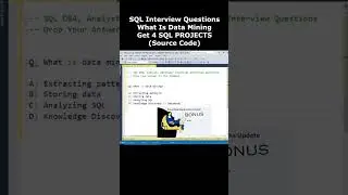 DBA SQL Interview Questions Explain Data Mining #sqlinterviewquestions