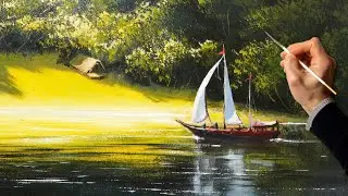 ❤️ Acrylic Painting - Summer Landscape / Easy Art / Drawing Tutorials / Satisfying Relaxing