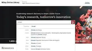 Скринкаст по работе с платформой Wiley Online Library