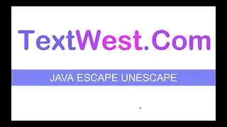 Java Escape Unescape