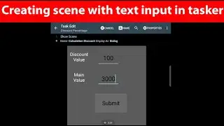 Creating scene with text input in tasker | Doing calculation in tasker scene