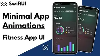 SwiftUI Minimal App Animations - Fitness App UI - Xcode 13 - SwiftUI Tutorials