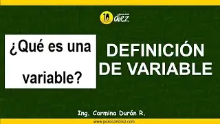 ¿QUÉ ES UNA VARIABLE?