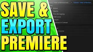 How to Save and Export Presets in Premiere Pro CC