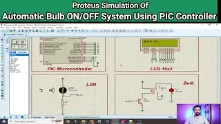 Automatic Bulb ON/OFF System Using PIC Controller | LDR Sensor With PIC18f4550