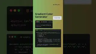 Random Gradient Color Generator using Javascript