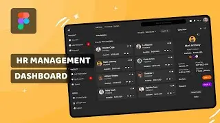 Dark HR Management Dashboard Design in Figma | Exploring the Power of Dark Mode in Dashboard Design