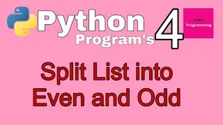 Enter a list split into Even and Odd Program in Python #python
