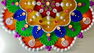 2 Big rangoli designs for Diwali\