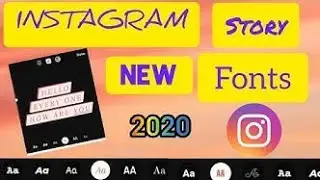 New instagram Stories fonts 2020 | Stylish fonts for instagram