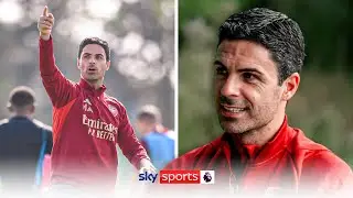 Mikel Arteta on being forced to get involved in Arsenal training! 😅