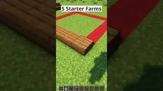 5 Minecraft Starter Farms #minecraft #shorts