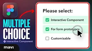 How To Create a MULTIPLE CHOICE Interactive Component in Figma (Tutorial)