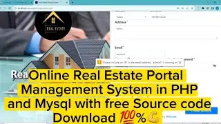 Online Real Estate Portal Management System in PHP and Mysql with free Source code