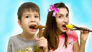 Darius and Mommy staged a chocolate challenge