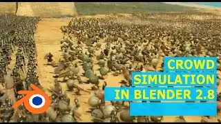 how to make a crowd simulation in blender 2.8 medieval battle in blender x