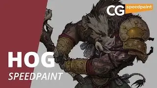 Speed Painting Hog. Рисуем концепт арт. CG Speedpaint.