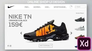 Adobe XD Webdesign Speed Art - Nike Online Shop UI Design