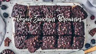 Vegane Zucchini Brownies | *Das Beste Rezept!* Einfach + lecker!