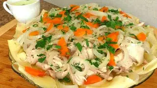 Настоящий Бешбармак с Курицей! Казашка научила! По-домашнему очень сытное и вкусное блюдо!