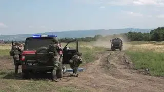 Тренировка военной комендатуры и военной автоинспекции ЮВО в ходе подготовки к 