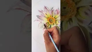 Осенние цветы акварелью 🥹🌼🍁🎨 Рисую с гончарной розовой