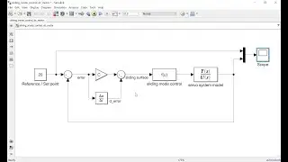 Simulink Matlab Sliding Mode Control of Servo Motor System