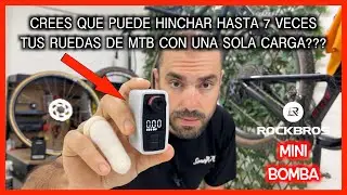 CUANTAS VECES HINCHARA TU RUEDA DE CARRETERA Y MTB??? VAYA POTENCIA!!! MINI BOMBA ROCKBROS AS1 PRO.