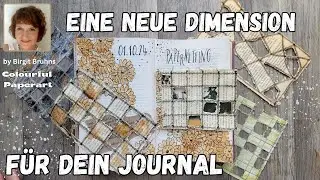 So mache ich genähte Gitternetze aus Papier für meine Journals ✂️ Papiergitter ✂️ Papernetting ✂️