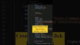 Create Double Click Heart Using HTML | CSS | JS